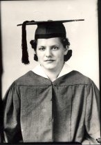 Frances I. Barb in cap and gow